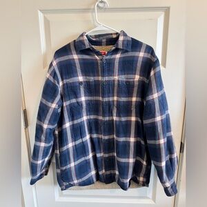 Wrangler Men’s Sherpa Lined Flannel Shirt Jacket